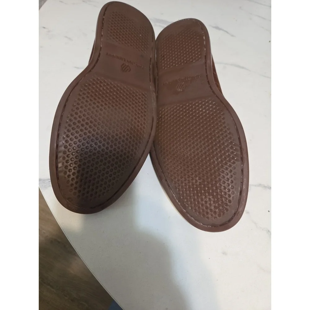 Johnston & Murphy Brannon Loafers 25-9256 Men's 10 M Tan Leather Slip On Shoes